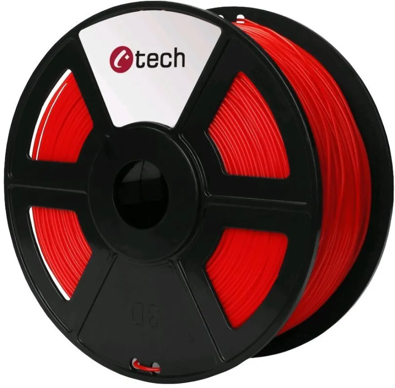 Filament C-TECH Filament ABS červená, materiál ABS, priemer 1,75 mm s toleranciou 0,05 mm,