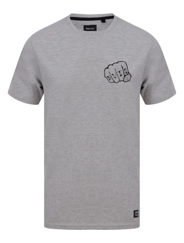 Navitas Tričko Knuckles Tee Grey Marle 3XL