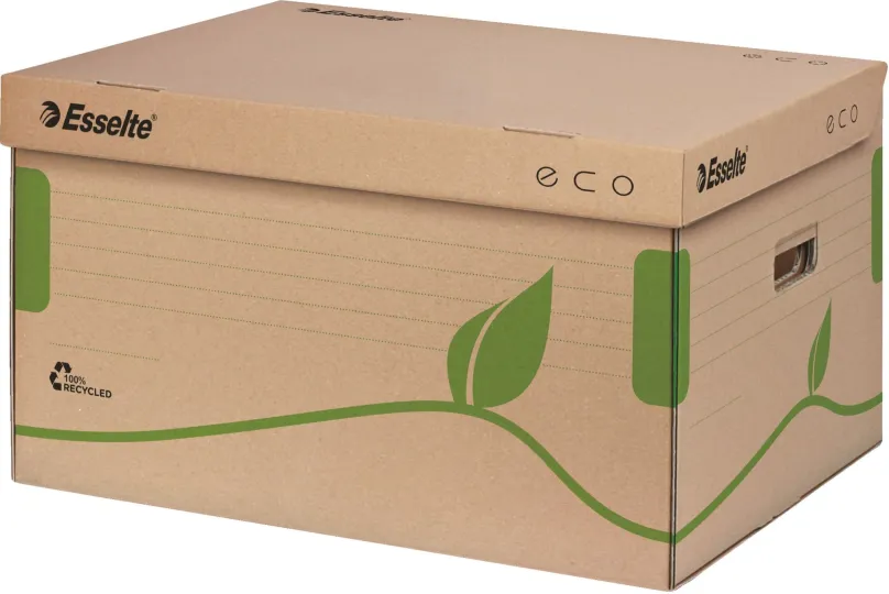 Archivačná krabica ESSELTE ECO, 43.9 x 24.2 x 34.5 cm, hnedo/zelená - 1 ks v balení