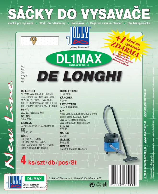 Vrecká do vysávača Vrecká do vysávača DL1 MAX - textilné - vôňa Škorica