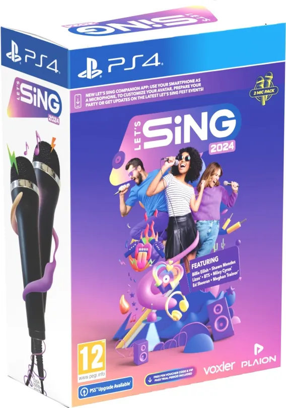 Hra na konzole Lets Sing 2024 + 2 microphones - PS4