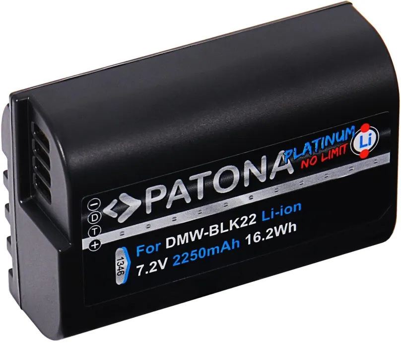 Batéria pre fotoaparát PATONA pre Panasonic DMW-BLK22 2250mAh Li-Ion Platinum DC-S5