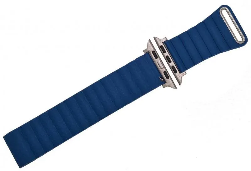 Remienok Drakero Kožený Elegancia pre Apple Watch 42mm / 44mm / 45mm / Ultra 49mm modrý