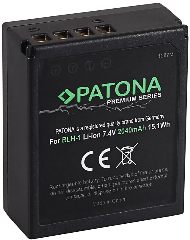 Batérie pre fotoaparát Paton pre Olympus BLH-1 2040mAh Li-Ion Premium