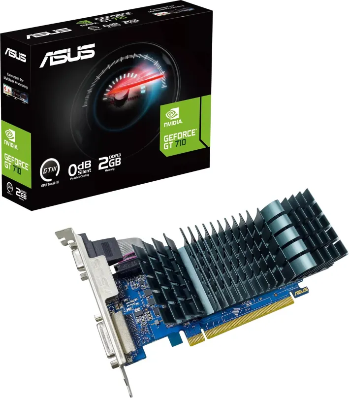 Grafická karta ASUS GeForce GT710-SL-2GD3-BRK-EVO, 2 GB DDR3 (900 MHz), NVIDIA GeForce, F