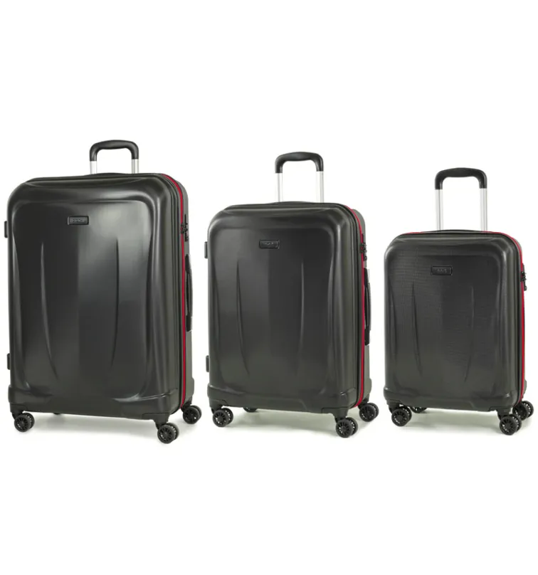 Sada cestovných kufrov ROCK TR-0165/3 ABS - černá
