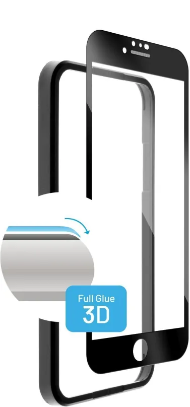Ochranné sklo FIXED 3D FullGlue-Cover s aplikátorom pre Apple iPhone 7/8/SE (2020) čierne