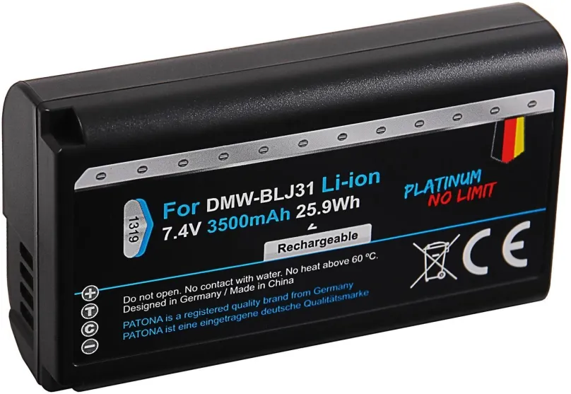 Batéria pre fotoaparát PATONA pre Panasonic DMW-BLJ31 3500mAh Li-Ion Platinum DC-S1
