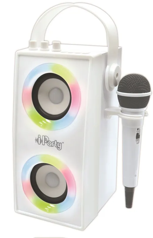 Hudobná hračka Lexibook iParty Prenosný Bluetooth reproduktor s mikrofónom a svetelnými efektmi
