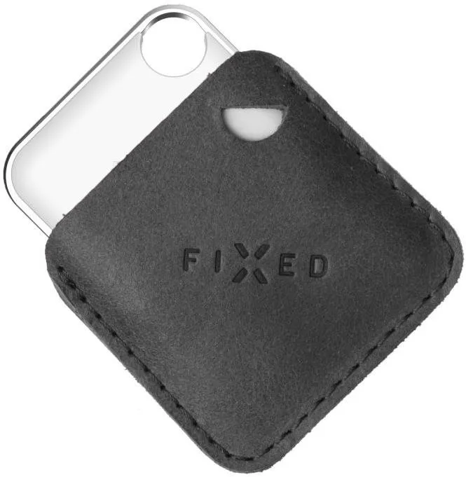 Bluetooth lokalizačný čip FIXED Case for Tag z pravej hovädzej kože s Tagom podpora Find My čierne