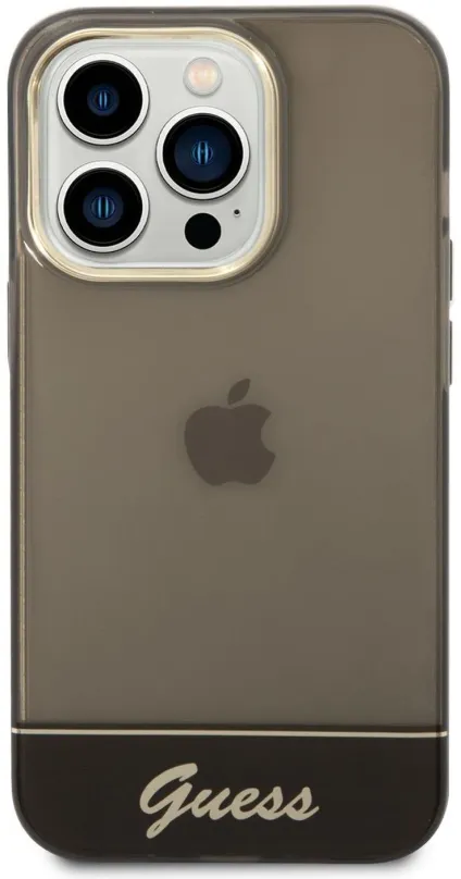 Kryt pre mobil Guess PC/TPU Camera Outline Translucent Zadný Kryt pre iPhone 14 Pro Black
