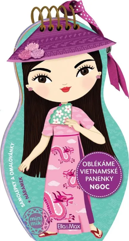 Omaľovánky Ella & Max Obliekame vietnamské bábiky Ngoc – Omaľovánky
