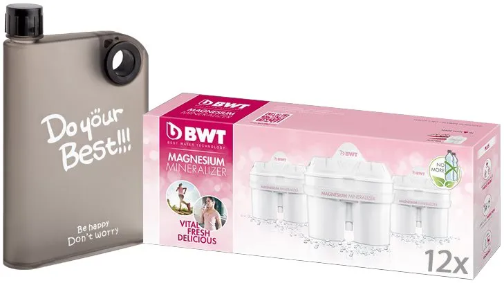 Filtračná patróna BWT náhradné filtre BWT 12ks + Maxx A5 dizajnová fľaša