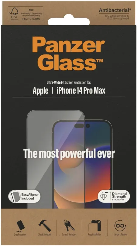 Ochranné sklo PanzerGlass Apple iPhone 14 Pro Max s inštalačným rámčekom