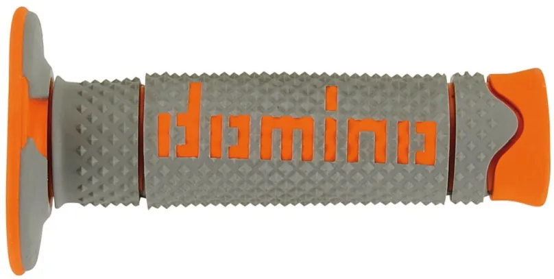 Gripy na motorku Domino gripy A260 offroad dĺžka 120 mm, šedo-oranžové