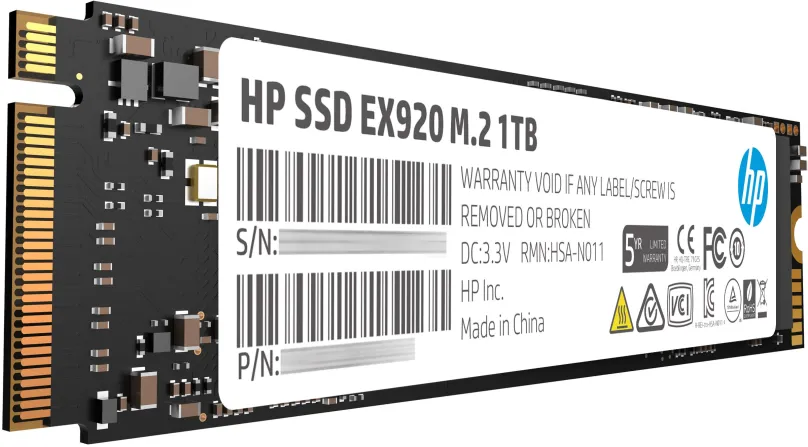 SSD disk HP EX920 1TB, M.2 (PCIe 3.0 4x NVMe), 3D TLC, rýchlosť čítania 3200MB/s, rýchlosť