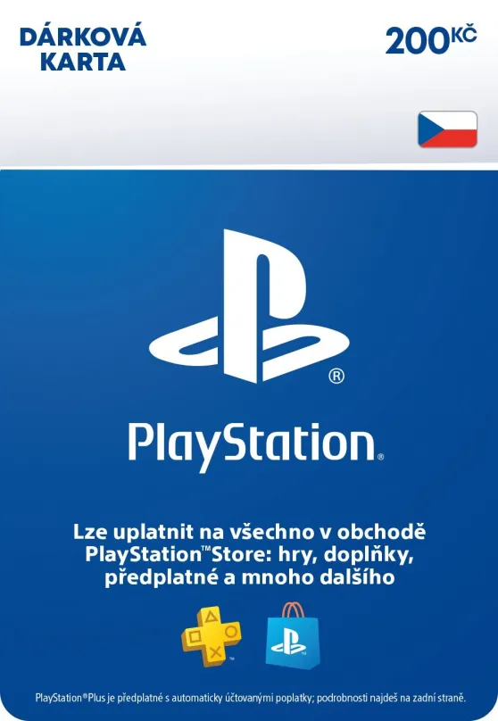 Dobíjacia karta PlayStation Store - Kredit 200 Kč - CZ Digital