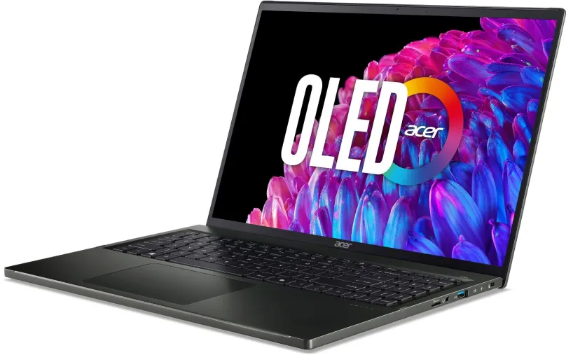 Notebook Acer Swift Edge 16 Olivine Black celokovový, 16" OLED lesklý 3200 x 2000 120