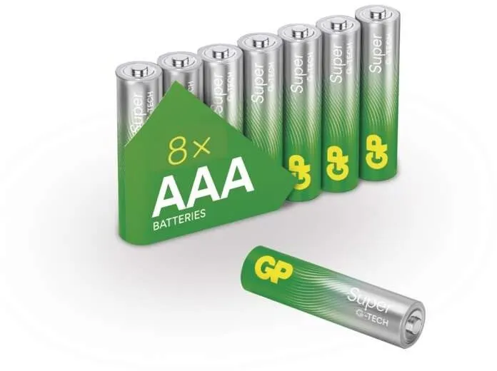 Jednorazová batéria GP Alkalická batéria Super AAA (LR03), 8 ks