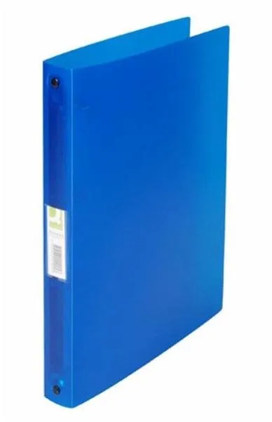 Šanón Q-CONNECT 3.5 cm, štvorkrúžkový, transparentný, modrý