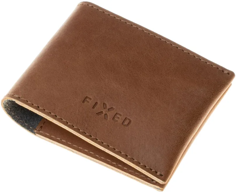Peňaženka FIXED Wallet z pravej hovädzej kože hnedá