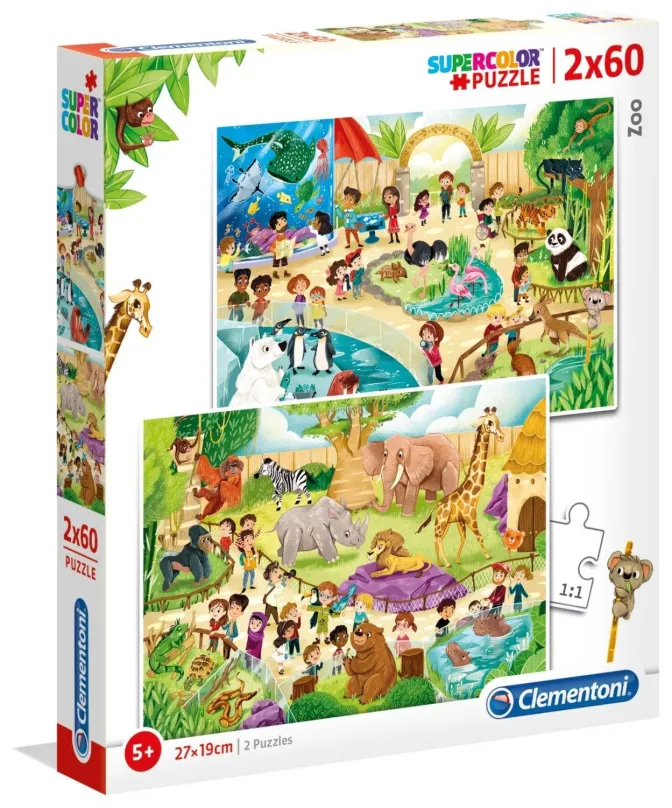 Puzzle Clementoni Puzzle Zoo 2x60 dielikov