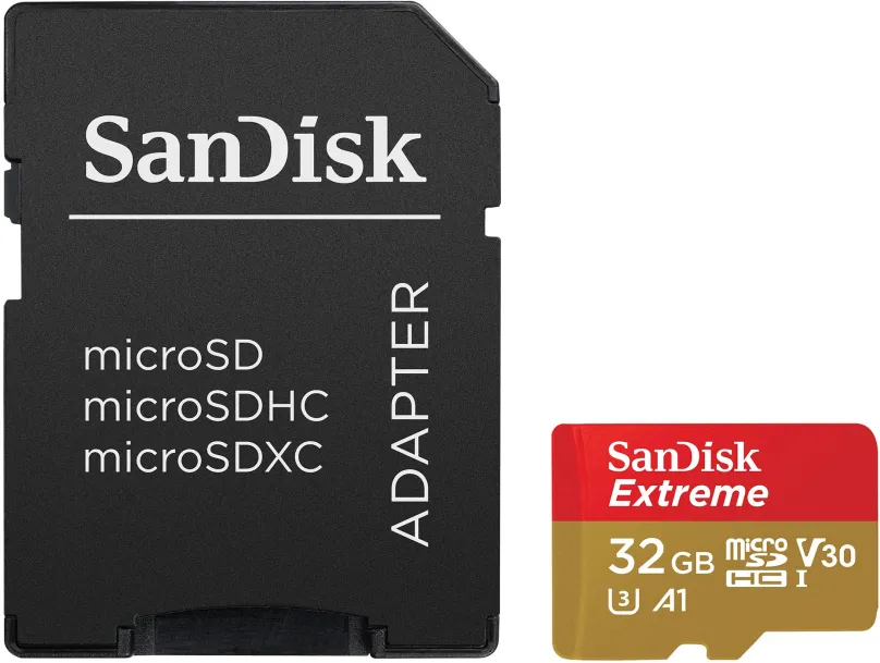 Pamäťová karta SanDisk MicroSDHC 32GB Extreme + SD adaptér