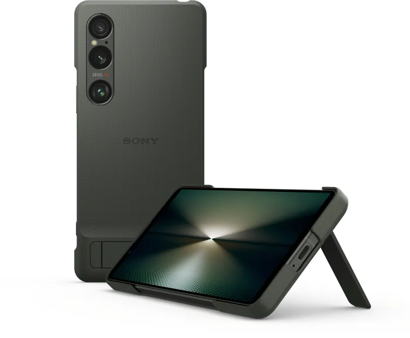 Kryt na mobil Sony kryt so stojanom pre Xperia 1 VI zelený