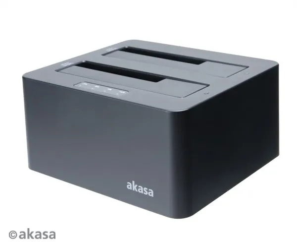 Externá dokovacia stanica Akasa DuoDock X3, 2 x Duálna HDD / SSD slot USB 3.1 Gen 1 / AK-DK08U3-BKCM