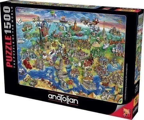 Puzzle Anatolian Puzzle Európsky svet 1500 dielikov
