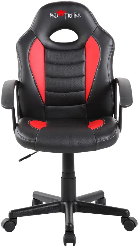 Detská stolička RED FIGHTER C5, čierno-červená