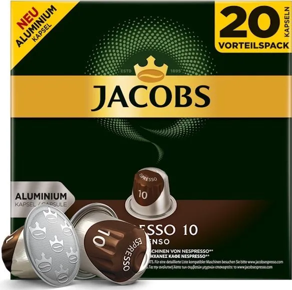 Kávové kapsule Jacobs Espresso Intenso 20 ks kapsúl