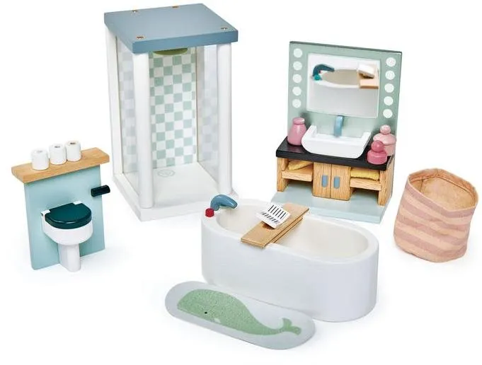 Nábytok pre bábiky Tender Leaf Dolls House Bathroom Furniture