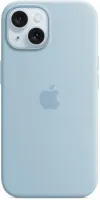 Kryt na mobil Apple iPhone 15 Silikónový kryt s MagSafe svetlo modrý