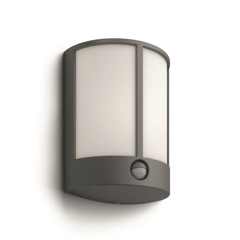 LED vonkajšie nástenné svietidlo lampa s pohybovým čidlom Philips STOCK 16465/93/16 - antracit