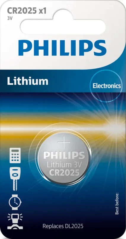 Gombíková batéria Philips CR2025 1 ks v balení