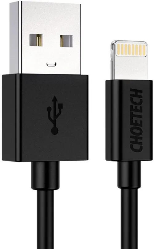 Dátový kábel ChoeTech MFI Certified USB-A to Lightning 1.8m cable black