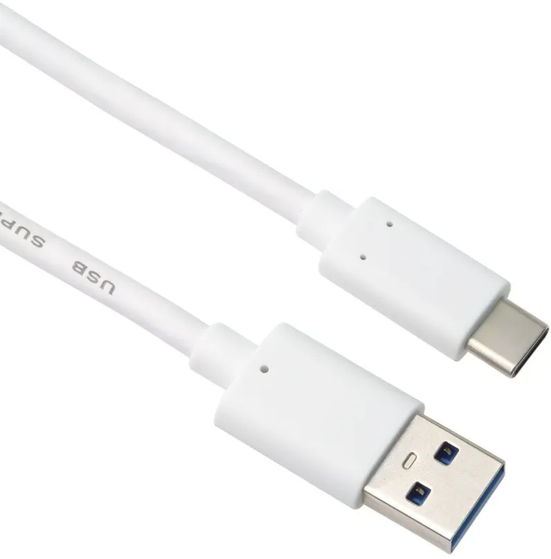 Dátový kábel PremiumCord kábel USB-C - USB 3.0 A (USB 3.2 generation 2, 3A, 10Gbit/s) 1m biela