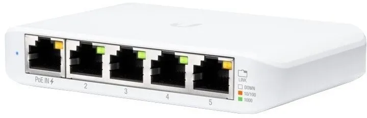 Switch Ubiquiti USW-Flex-Mini, desktop, 5x RJ-45, Power over Ethernet (PoE) a VLAN (virtua