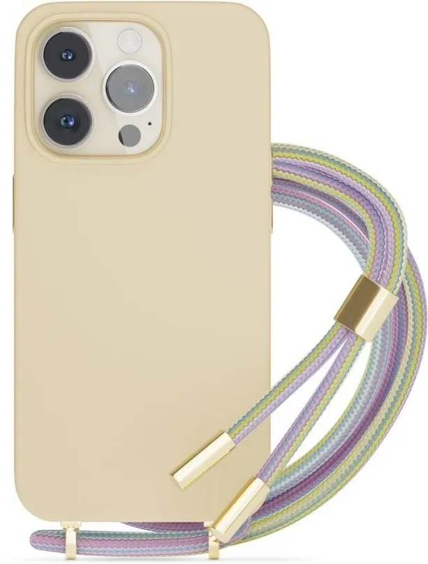 Kryt na mobil Epico Silicone Necklace Case iPhone 13/14 - ružová