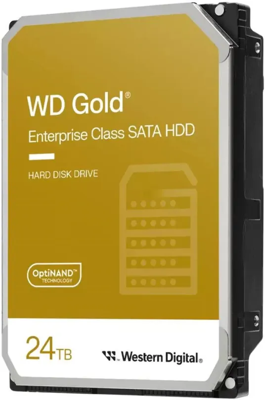 Pevný disk WD Gold 24TB, 3.5", SATA III, maximálna rýchlosť prenosu 298 MB/s, cache 5