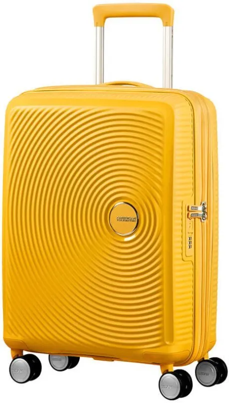 Cestovný kufor American Tourister Soundbox Spinner 55 EXP Golden Yellow