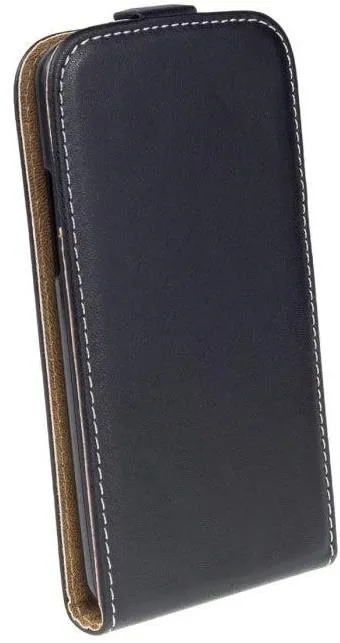 Puzdro na mobil AMA Kožené puzdro FLEXI Vertical pre LG G4 Stylus - čierne