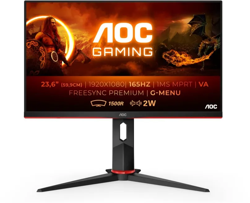 LCD monitor 24" AOC C24G2AE/BK Gaming