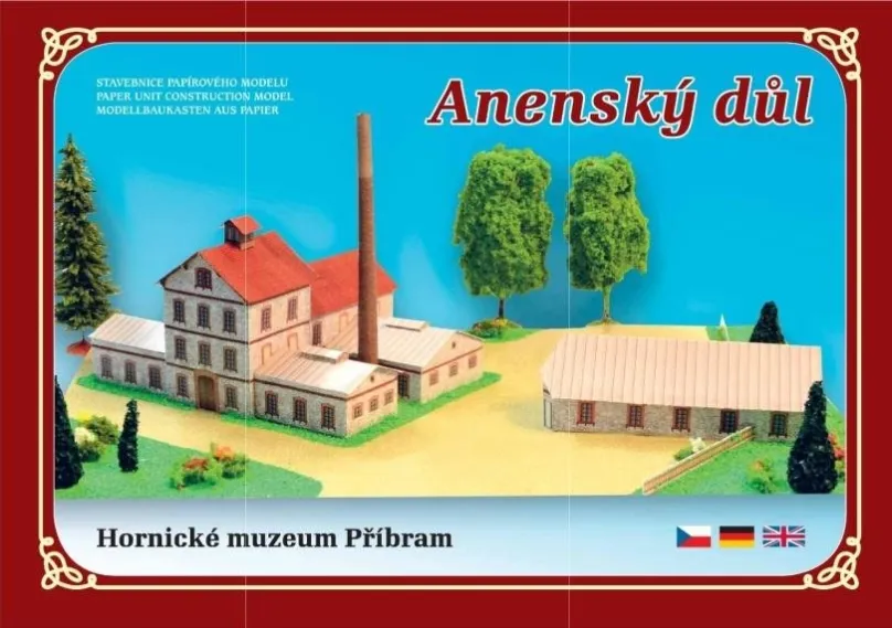 Vystrihovačky Anenská baňa Banícke múzeum Příbram: Stavebnica papierového modelu