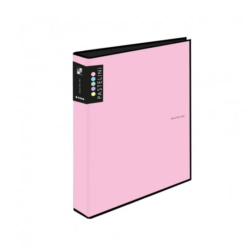Šanón PASTELINI štvorkrúžkový, A4, 4 cm, ružový
