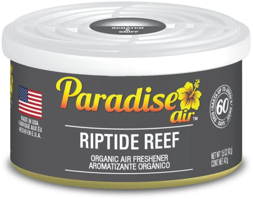 Vôňa do auta Paradise Air Organic Air Freshener, vôňa Rip Tide Reef