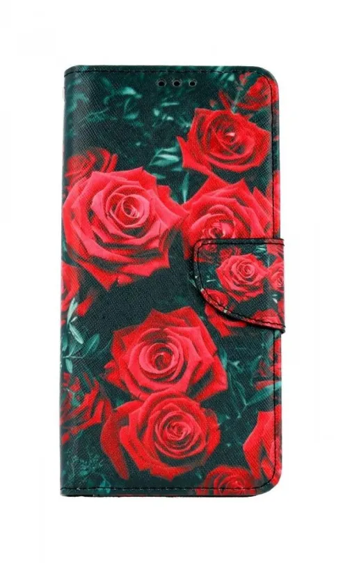 Puzdro na mobil TopQ Realme 7 knižkové Červené ružičky 63512