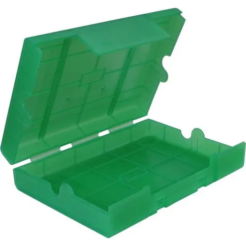 INTER-TECH ochranný plastový box pre 1x 3.5" alebo 4x 2.5" HDD, zelený