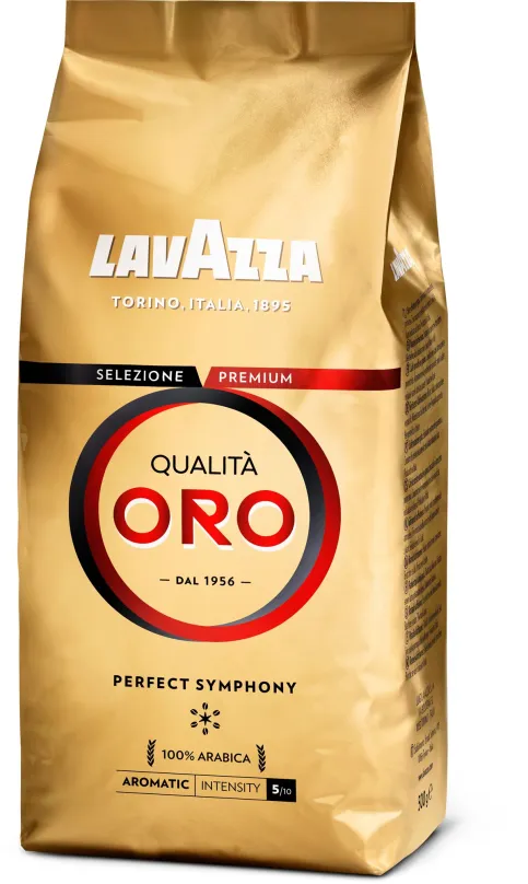 Káva Lavazza Qualita Oro, zrnková káva, 500g, zrnková, 100% arabica, pôvod Južný Amerik